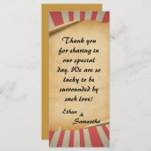 Circus Theme Wedding Danke Karten (Vorne/Hinten)