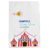 Circus Themed Baby Dusche Mittlere Geschenktüte (Vorderseite)