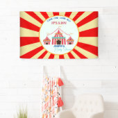Circus Themed Baby Dusche Party Banner (Insitu)