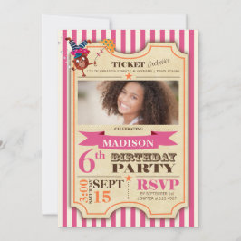 Circus Ticket | Birthday Girl | Party Einladung