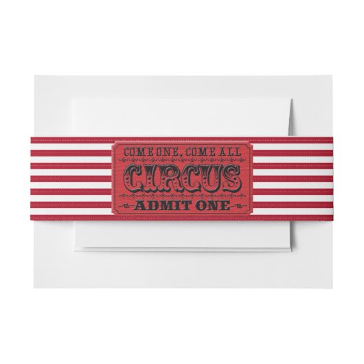 Circus Ticket Einladungsbanderole (Vorderseite Beispiel)