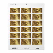 Circus Ticket Einlass eines Elefanten der Geburtst Adressaufkleber (Vorne)