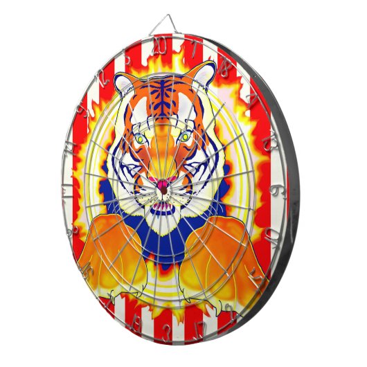 Circus Tiger Dartboard Dartscheibe (Vorderseite rechts)