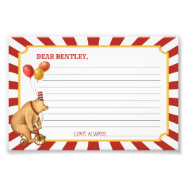Circus Time Kapselkarte für Geburtstag oder Baby Fotodruck