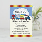 Circus Train Einladung (Stehend Vorderseite)