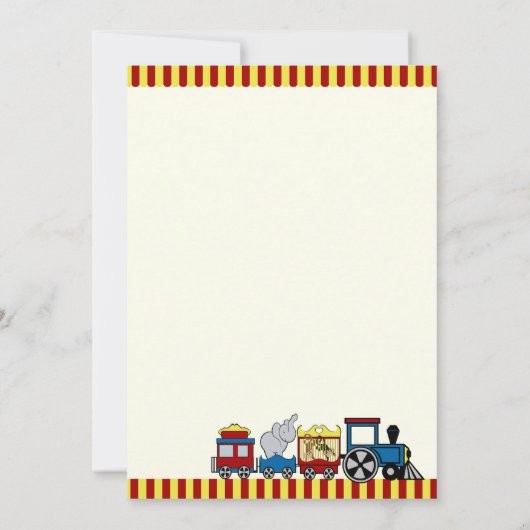 Circus Train Einladung (Rückseite)