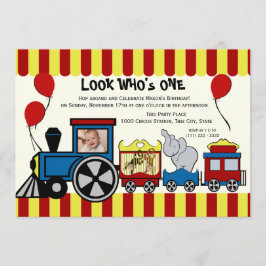 Circus Train Foto Einladung