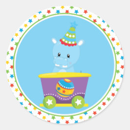 Circus Train | Hippo Runder Aufkleber