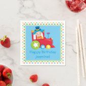 Circus Train | Personalisiert Serviette (Beispiel)