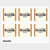 Circus Train Quadratischer Aufkleber (Blatt)