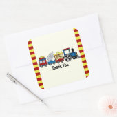 Circus Train Quadratischer Aufkleber (Umschlag)