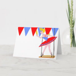 Circus Trapeze Artist Circus Party Karte