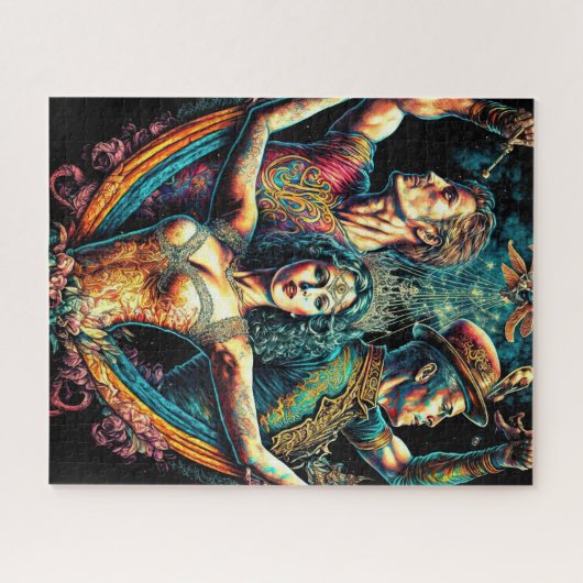 Circus Trapeze Artists Performer Cirque Vaudeville Puzzle (Horizontal)