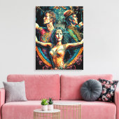 Circus Trapeze Artists Performers Cirque Art Leinwanddruck (Insitu (Wohnzimmer))