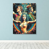 Circus Trapeze Artists Performers Cirque Art Leinwanddruck (Insitu (Holzboden))