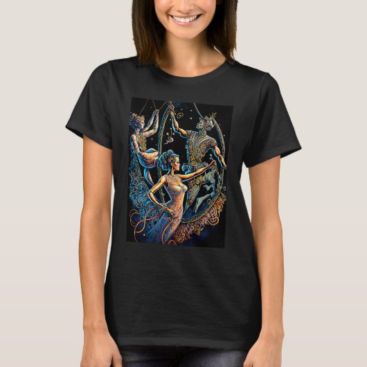 Circus Trapeze Artists Performers Cirque T-Shirt (Vorderseite)