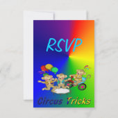 Circus Tricks RSVP Karte (Rückseite)