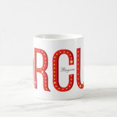 Circus Typografy Karneval Letters Personalisiert Kaffeetasse (Mittel)