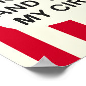 Circus Vintag Print Sarcastic Poster (Ecke)