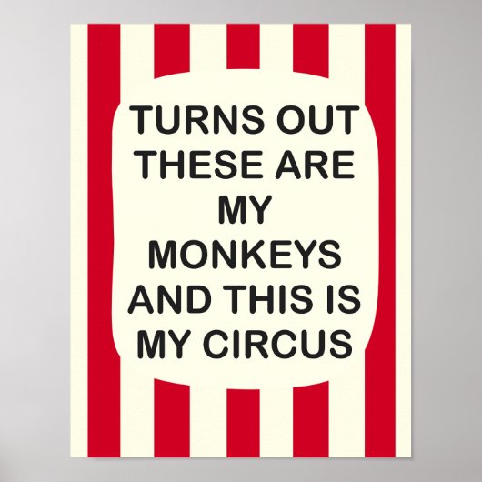 Circus Vintag Print Sarcastic Poster (Vorne)