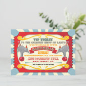 Circus VIP-Ticket Geburtstagsparty Einladung (Stehend Vorderseite)