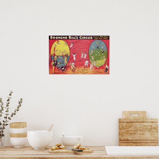 Circus von Broncho Bill, Birmingham c.1890-1910 Poster (Küche)