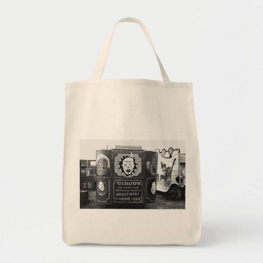 Circus Wagon Vintag 1937 Montana Foto Tragetasche (Vorne)