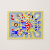 Circus Zelt Cartoon Clowns & Tiere Personalisiert Puzzle (Horizontal)