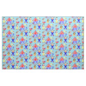 Circus Zelt Cartoon Clowns & Tiere Personalisiert Stoff (Fat Quarter (45,7 x 55,9 cm))