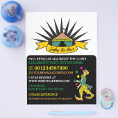 Circus Zent Clown, Kinder Entertainer, Clownwerbun Flyer (Einzeln)