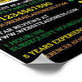 Circus Zent Clown, Kinder Entertainer, Clownwerbun Poster (Ecke)