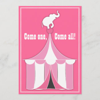Circus Zent & Elephant Girl's Geburtstagsparty Einladung