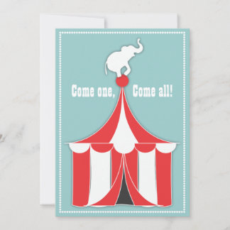 Circus Zent & Elephant Kindergeburtstag Party Einladung