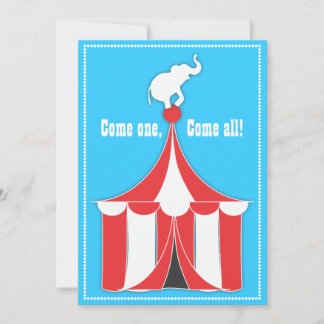 Circus Zent & Elephant Kindergeburtstag Party Einladung