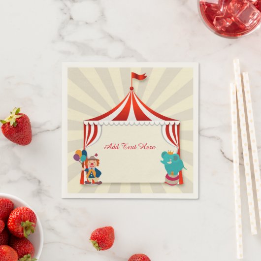 Circus Zent, Performers Serviette (Beispiel)