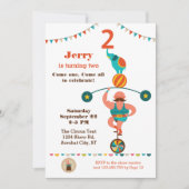 Circus Zweite Einladung zum Geburtstag (Vorderseite)