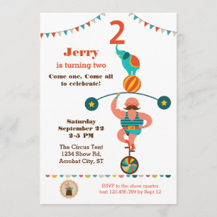 Circus Zweite Einladung zum Geburtstag