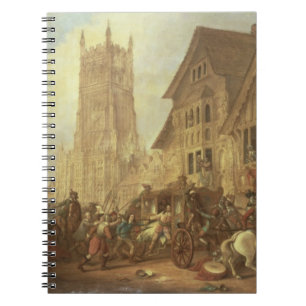 Cirencester Marktplatz, mit der Abtei und dem K Notizblock