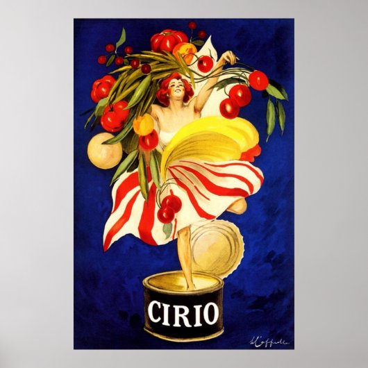 Cirio Tomaten Vintage Lebensmittelwerbung Poster (Vorne)
