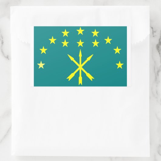 Cirkassische israelische Flagge Rechteckiger Aufkleber (Tasche)