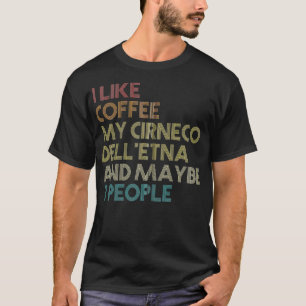 Cirneco Dell Etna Hundebesitzer Kaffee Liebhaber L T-Shirt