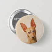 Cirneco dell’Etna Malerei - Niedliche Original Hun Button (Vorne & Hinten)