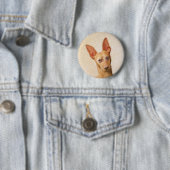 Cirneco dell’Etna Malerei - Niedliche Original Hun Button (Beispiel)