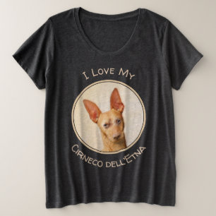 Cirneco dell’Etna Malerei - Niedliche Original Hun Große Größe T-Shirt
