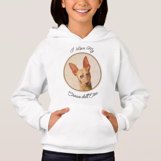 Cirneco dell’Etna Malerei - Niedliche Original Hun Hoodie (Vorderseite)