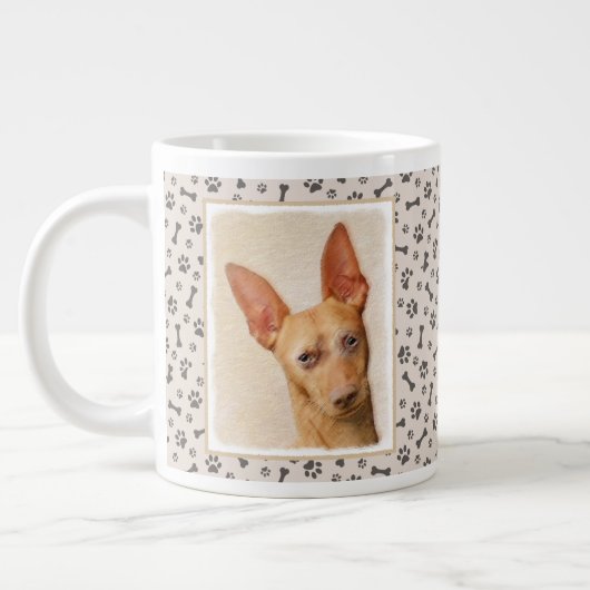 Cirneco dell’Etna Malerei - Niedliche Original Hun Jumbo-Tasse (Links)