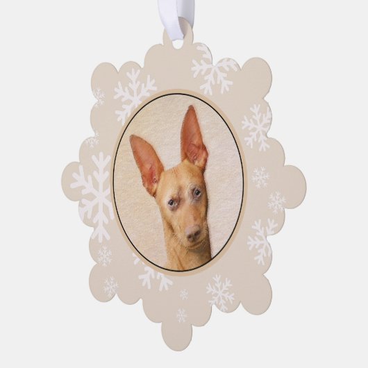 Cirneco dell’Etna Malerei - Niedliche Original Hun Ornament Karte (Linke Ecke)