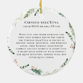 Cirneco dell'Etna Dog Wasserfarbmonogramm Keramik Ornament (Hinten)