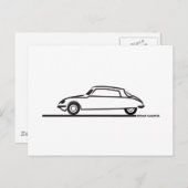 Ciroen DS 21 Pallas Postkarte (Vorne/Hinten)