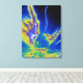 Cirrus Clod Form Beach Card Akryllische Printwerbu Leinwanddruck (Insitu (Holzboden))